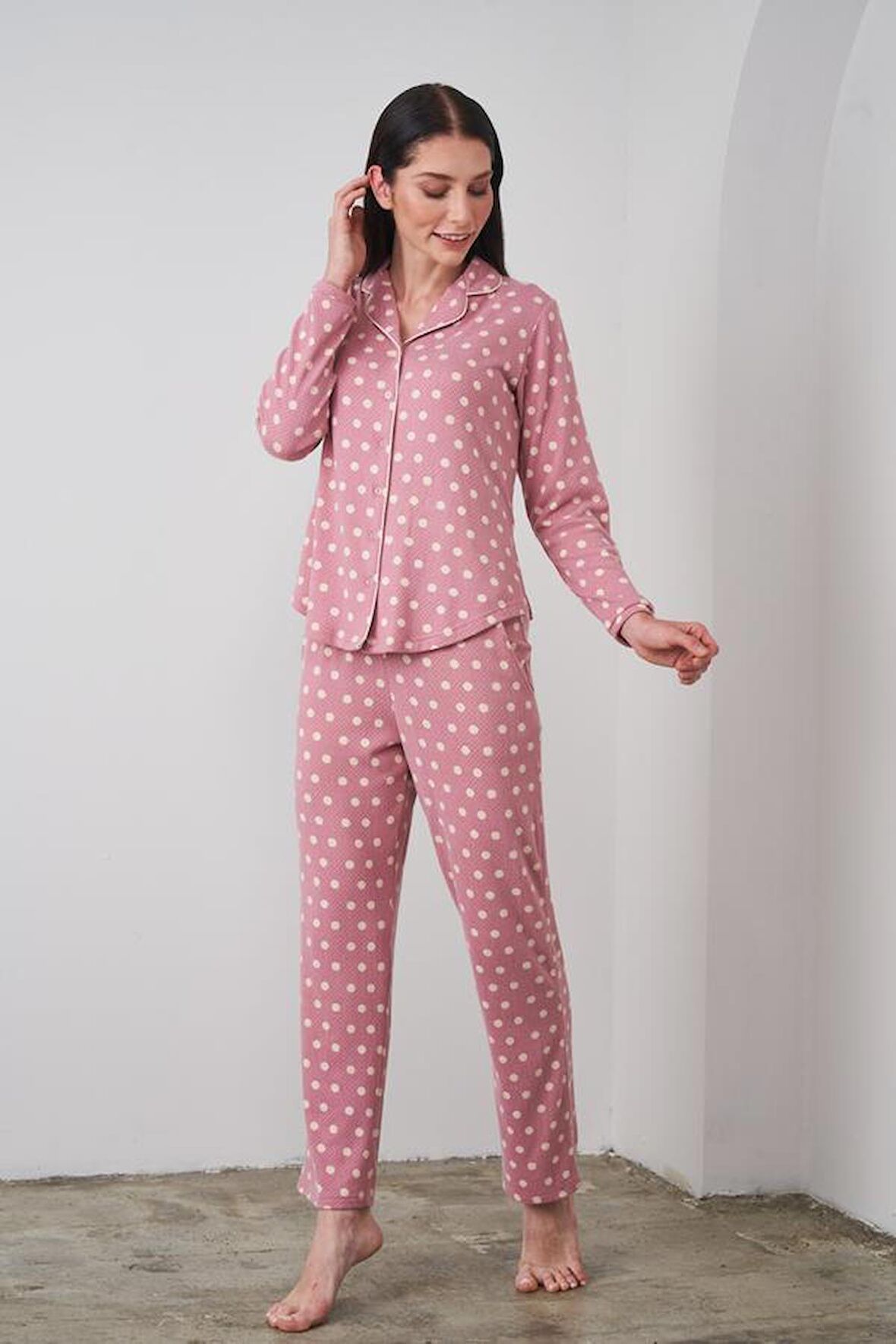 Pjs Kadın Düğmeli Pijama Takım 24501 