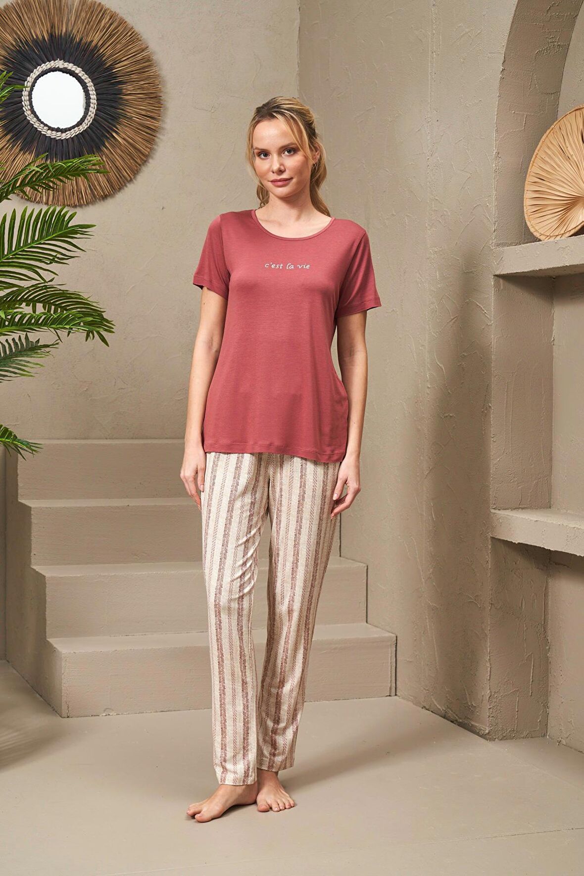 PJS Kadın Pantolon Takımı 25135 