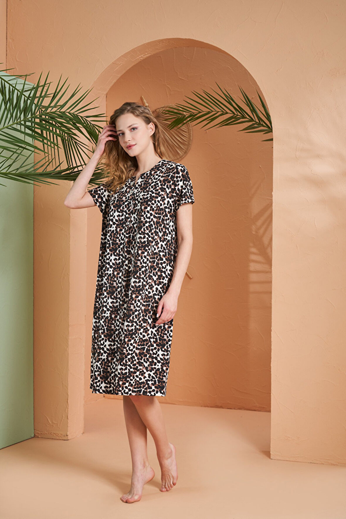 Pjs Pijama Kadın Büyük Beden Boy Elbise 27066 