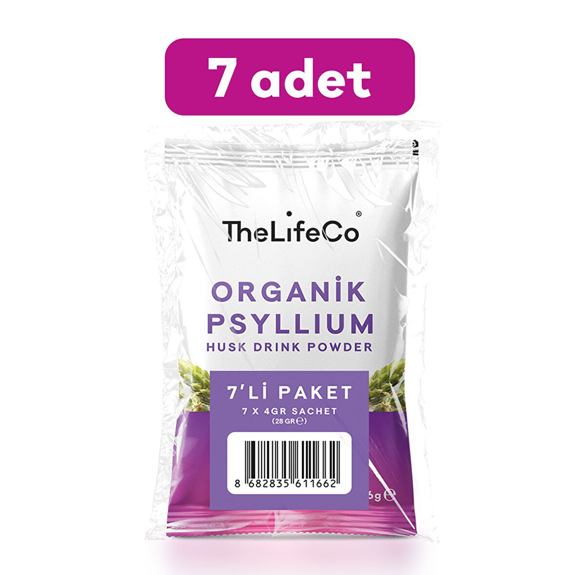 TheLifeCo Organik Psyllium - Karnıyarık Otu 4g x 7 Adet 