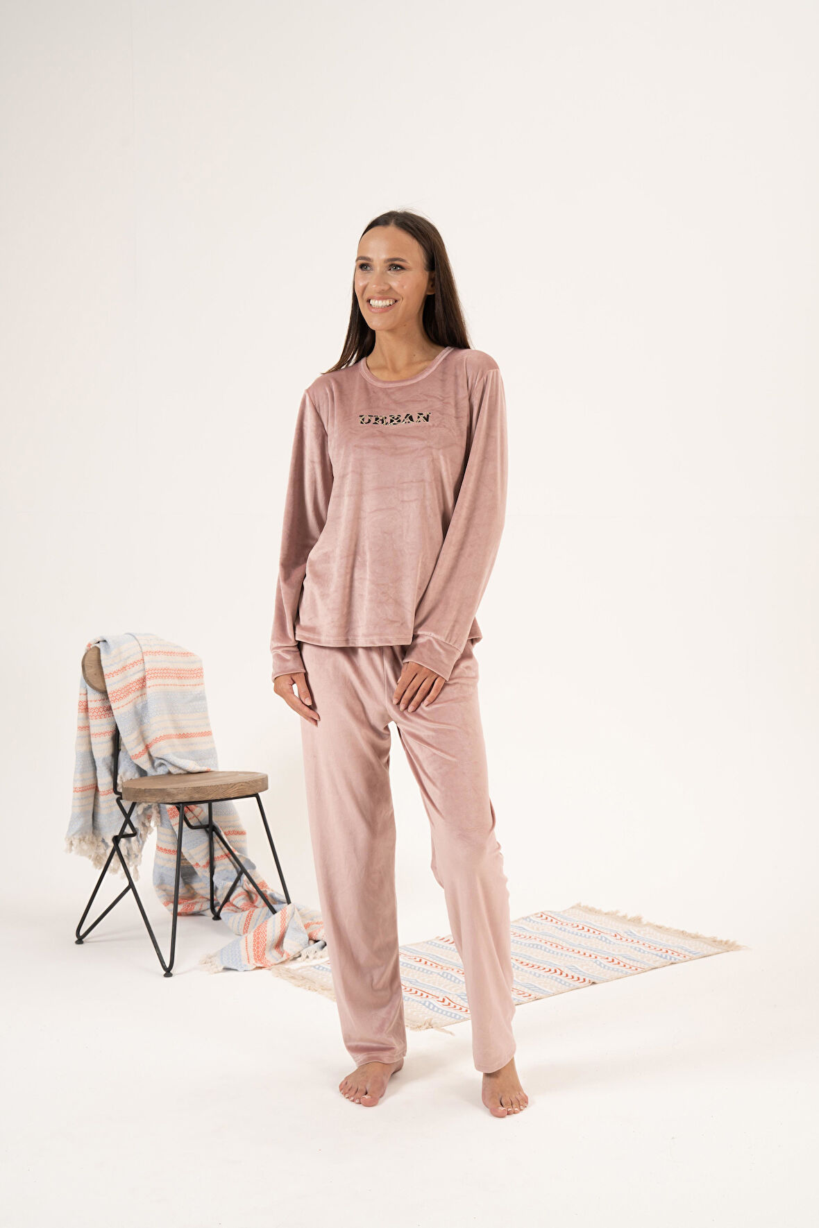 Kadın Kışlık Urban Kadife Pijama Takımı
