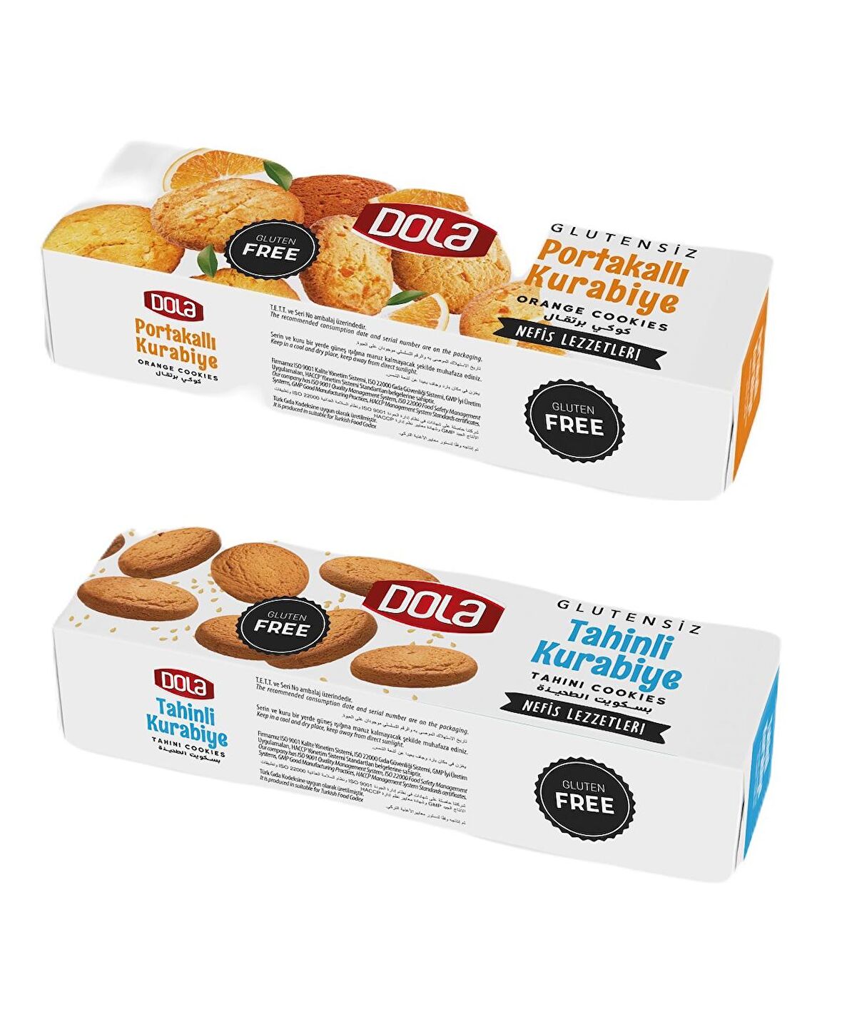 Dola Glutensiz Portakallı ve Tahinli Kurabiye 85 gr X 2 Adet