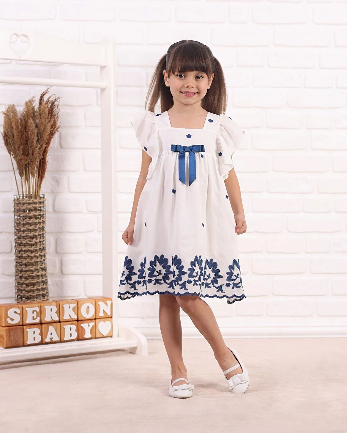 Serkon Kız Çocuk Su Yolu Elbise SER-0780