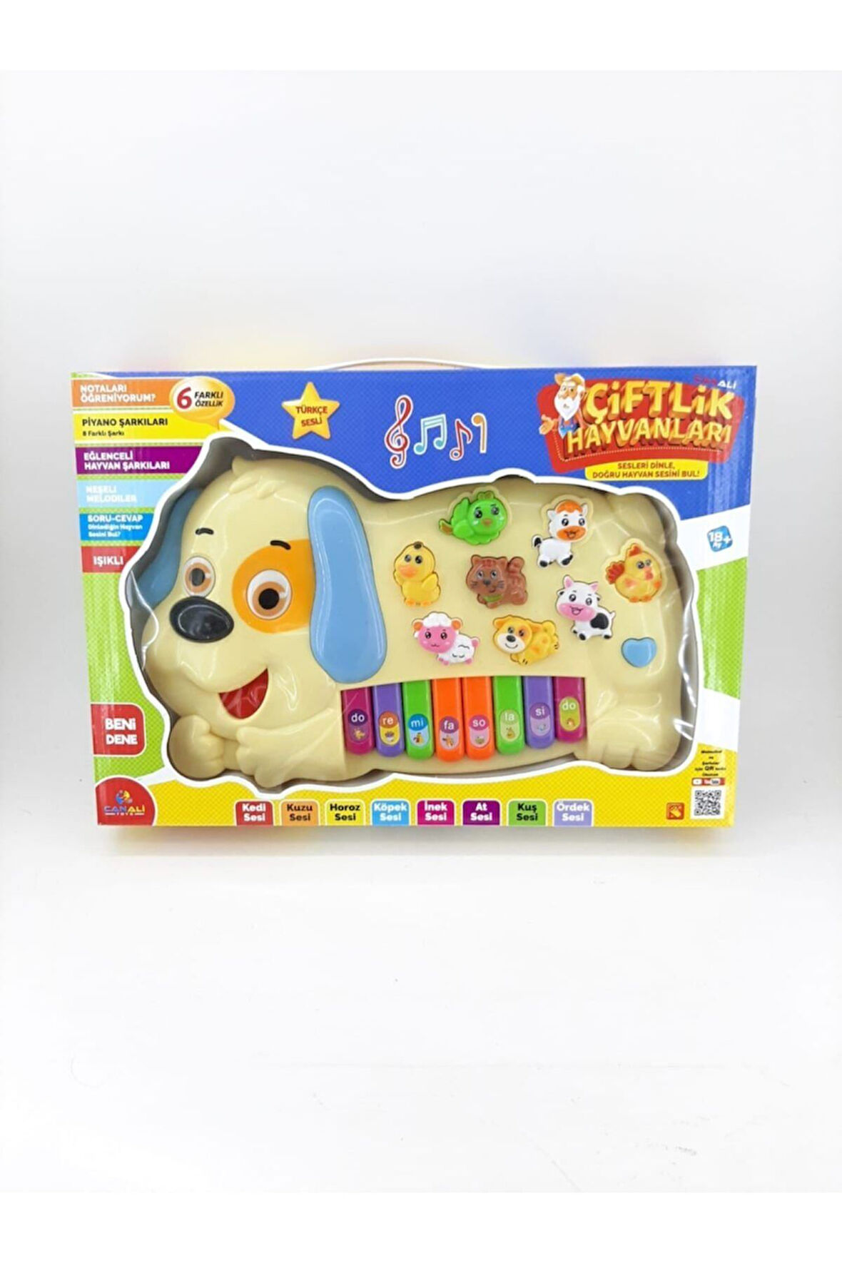 Can Alı Toys Pilli Hayvan Sesli Köpek Piyano Oyuncağı