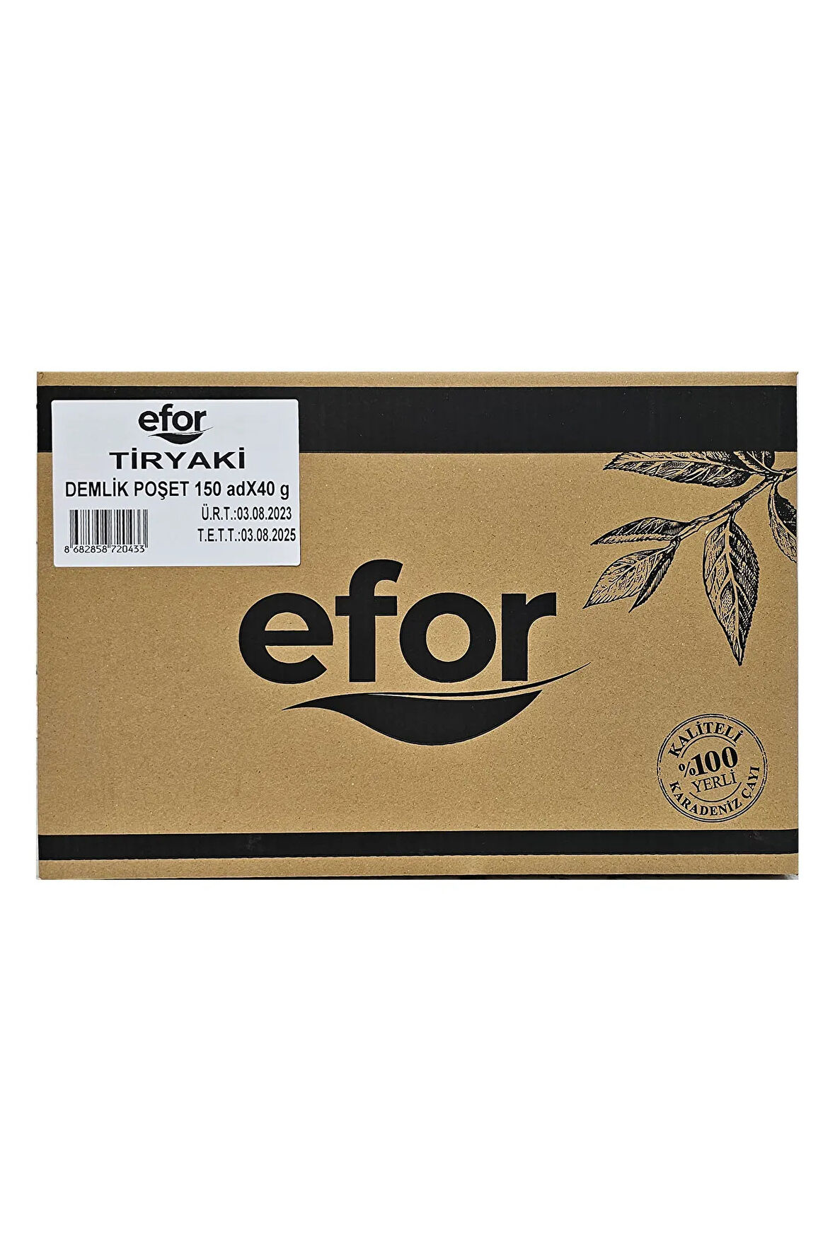 Efor Tiryaki Jumbo Demlik Poşet Çay 40 gr x 150 adet (Dökme Koli)