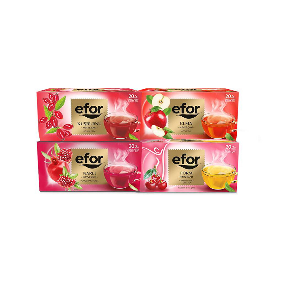 Efor Çay Meyve Çayları-Kırmızı Koleksiyon-Set
