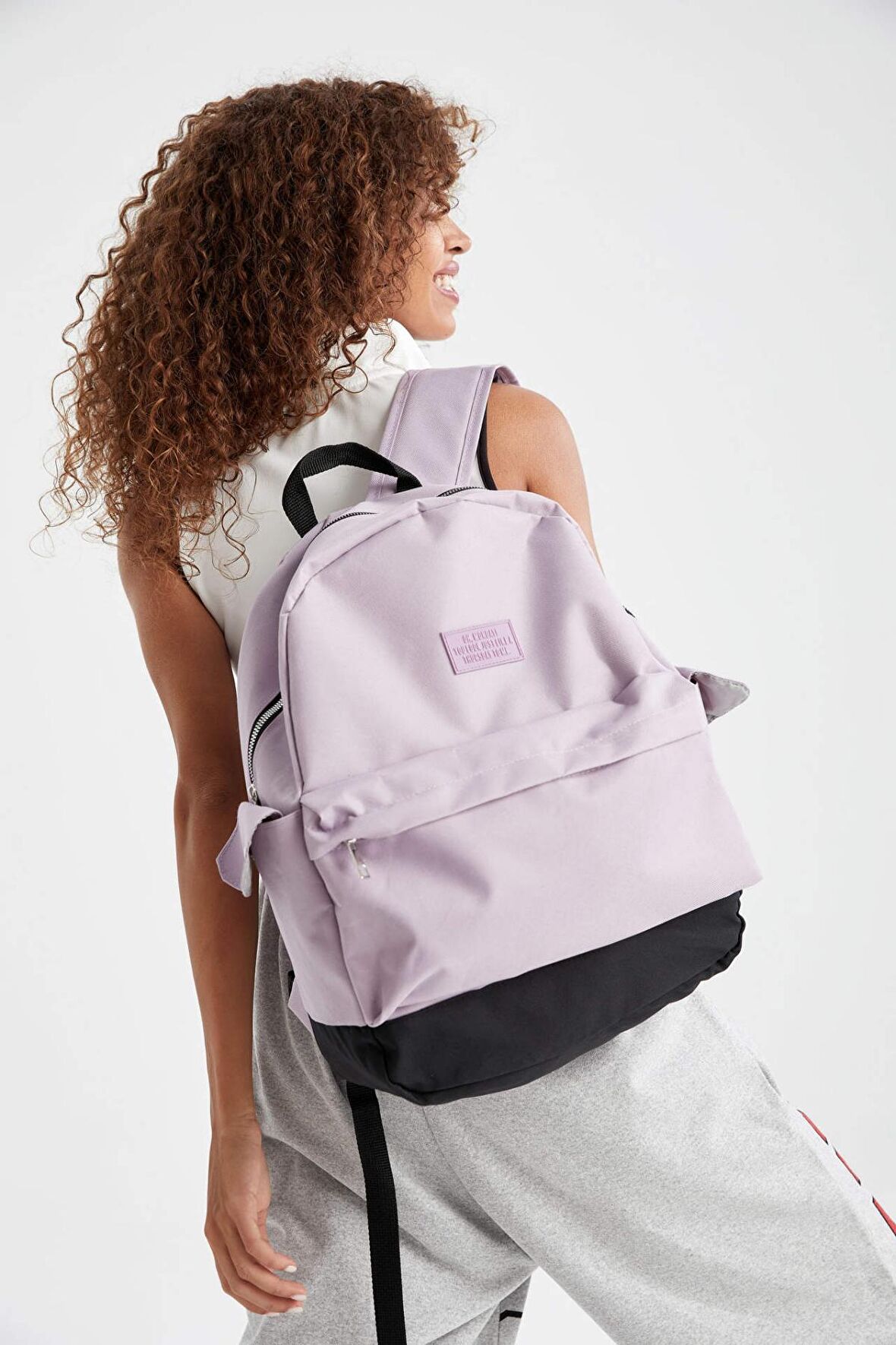 DeFacto Unisex Kendini Onaran Su İtici Baskılı Büyük Okul Sırt Çantası V0883AZNSPR46