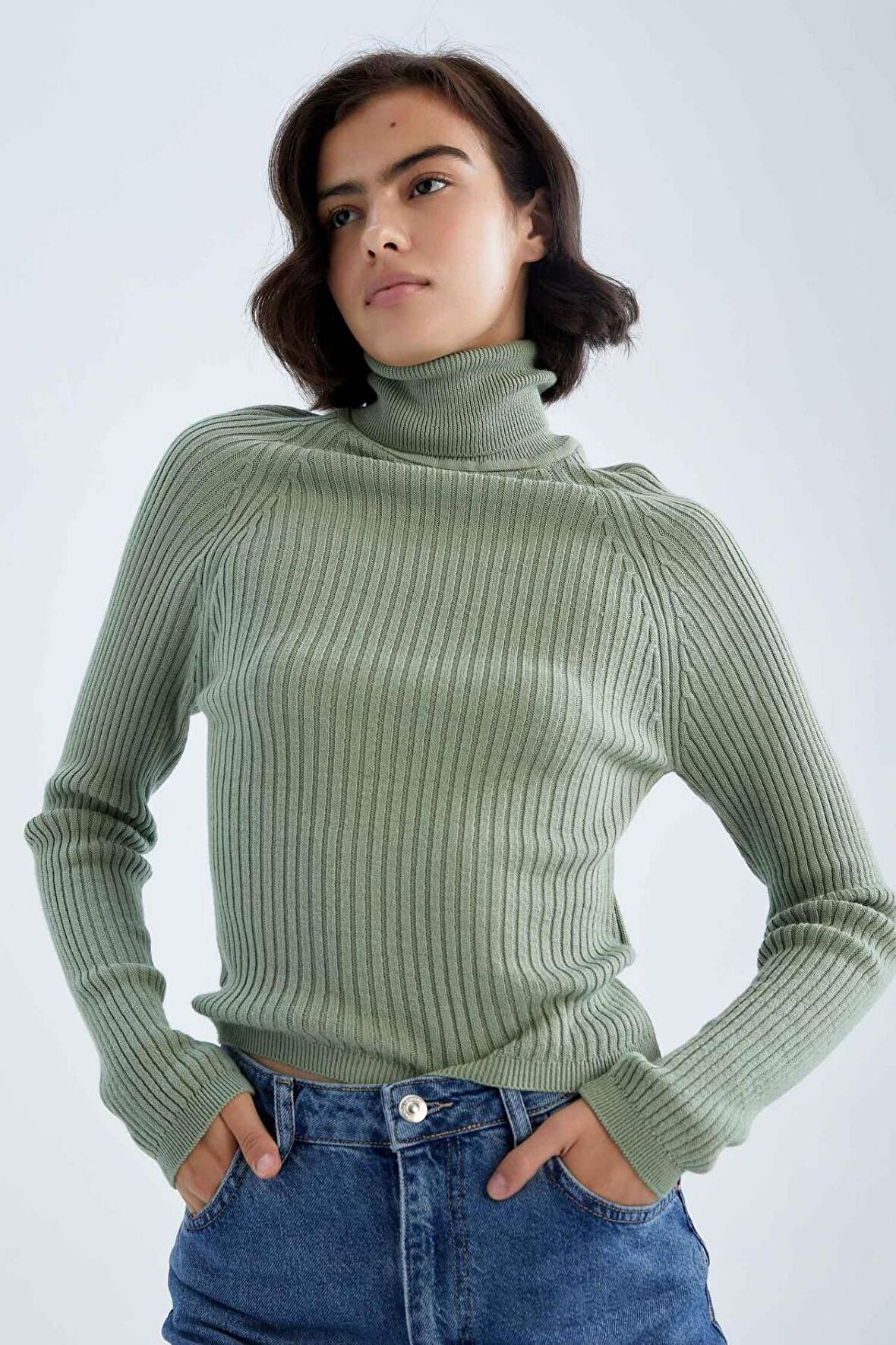 Slim Fit Balikçi Yaka Kazak
