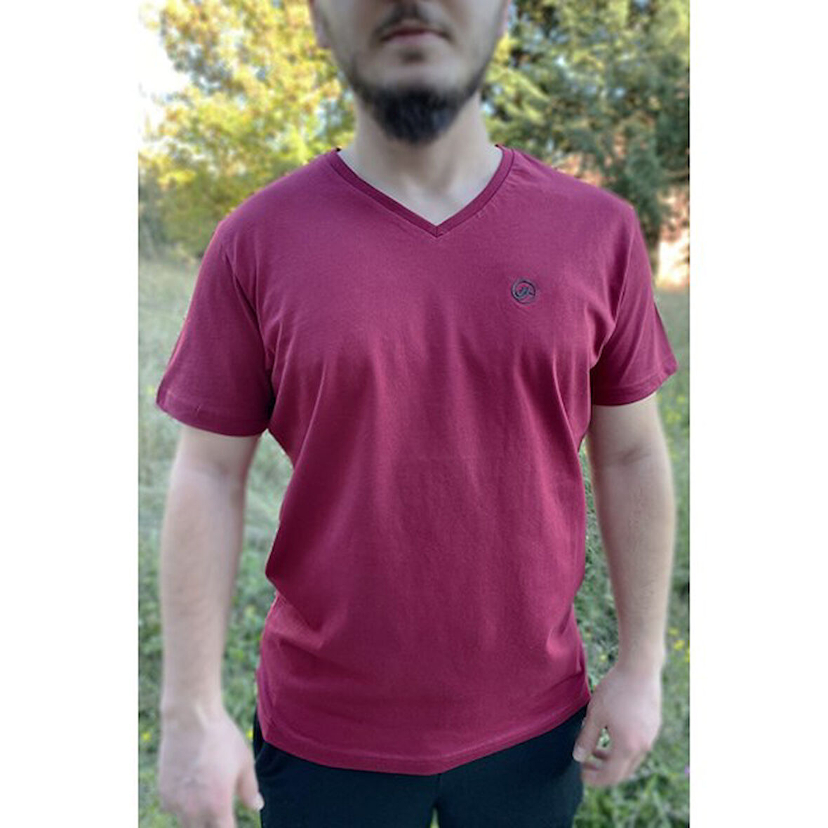 Moon Erkek Basic V Yaka  Tshirt