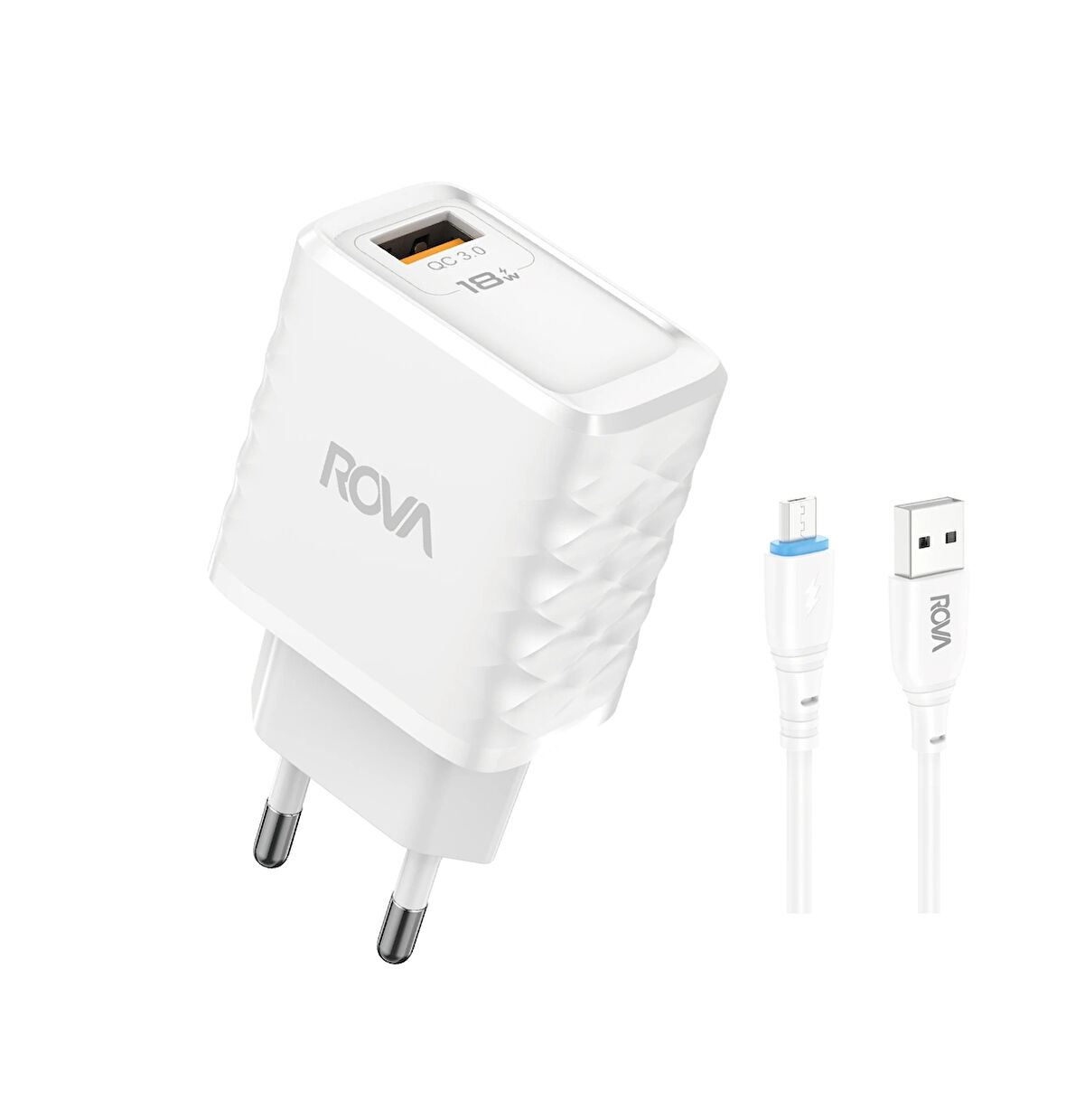 Rova SB113M A Giriş A-Micro 1M Kablolu Şarj Başlığı 18W