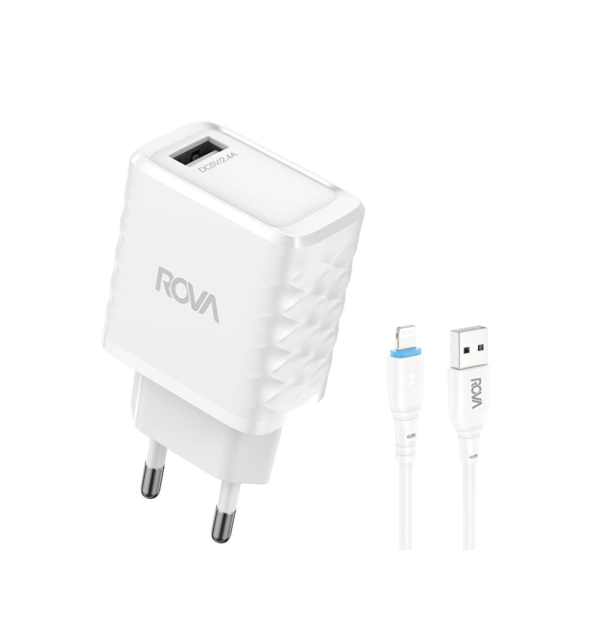Rova SB114L A Giriş 2.4A A-L iPhone Kablolu Şarj Başlığı 12W - KVK Teknik Servis Garantili