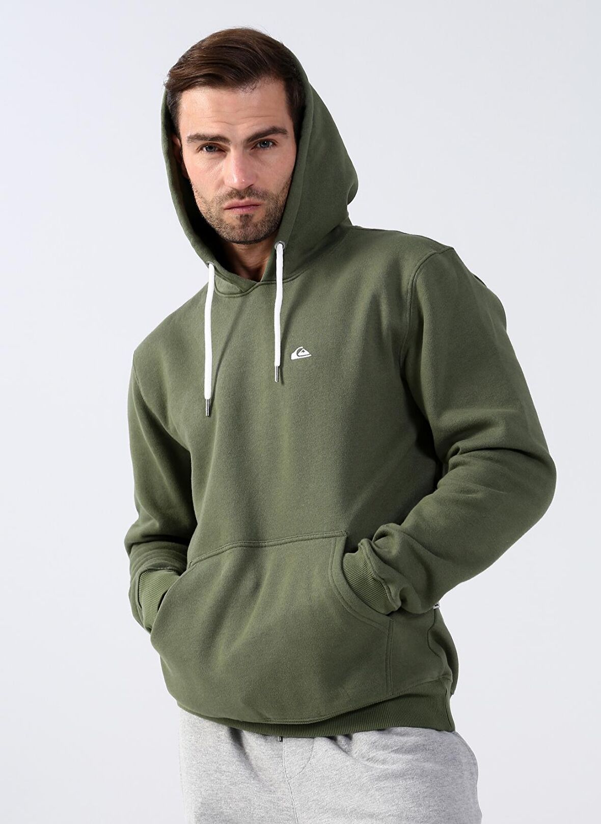 Quiksilver Haki Erkek Kapüşonlu Sweatshirt EQYFT04523 BAYRISE M OTLR