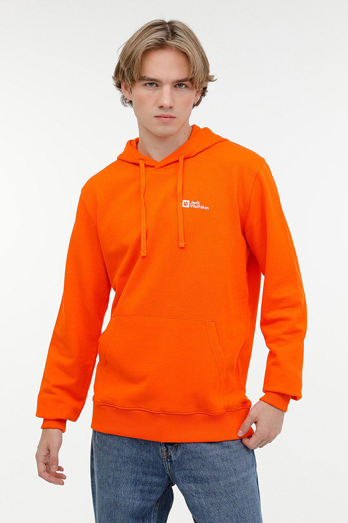 TOMMY HOODY M Turuncu Erkek Sweatshirt