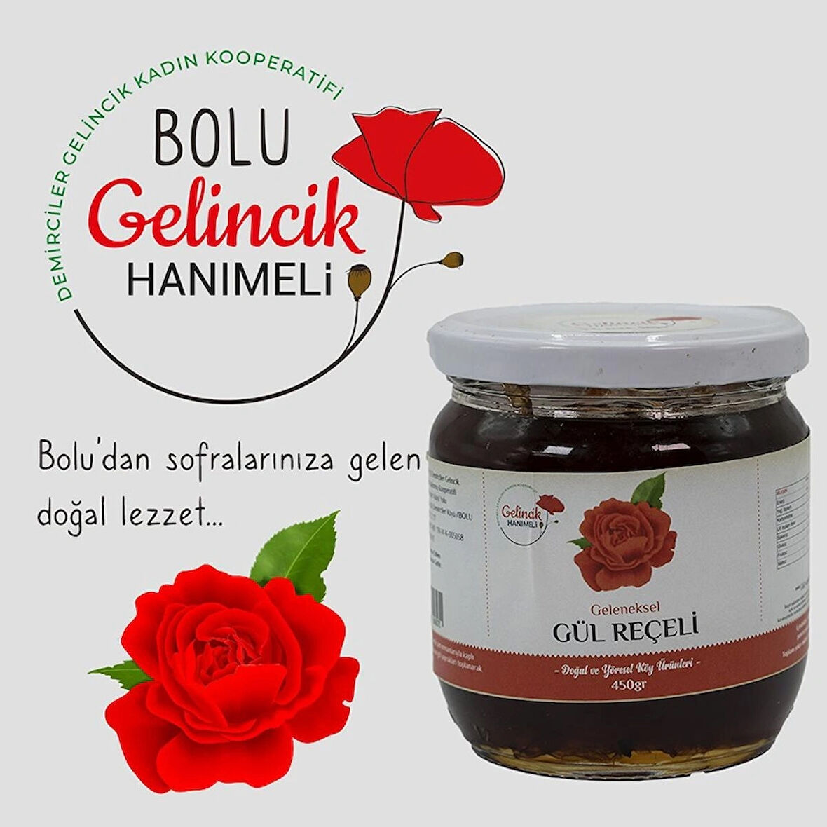 Geleneksel Gül Reçeli 450gr