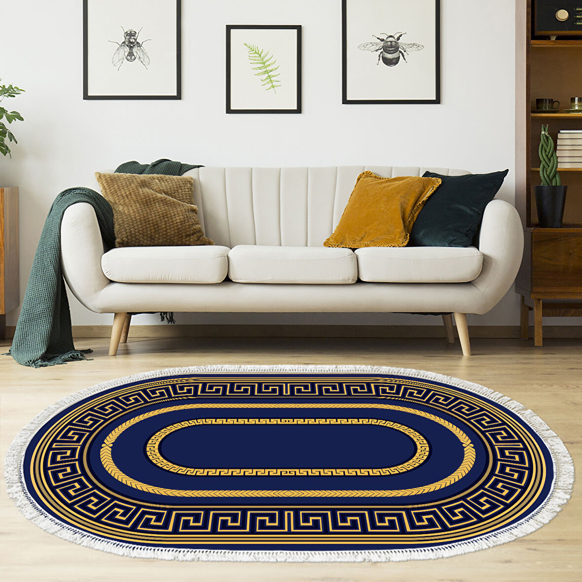 Eko Trend Djt Halı Yıkanabilir Kaymaz Taban 651M Oval Modern