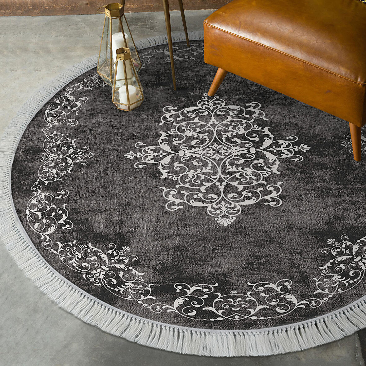 Eko Trend Djt Haı Yıkanabilir Kaymaz Taban 616 Yuvarlak Klasik