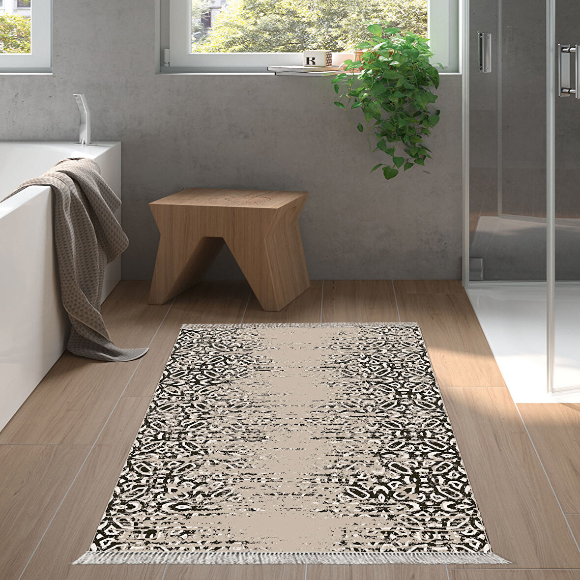 Eko Trend Djt Banyo Paspası Yıkanabilir Kaymaz Taban Mu123 İskandinav