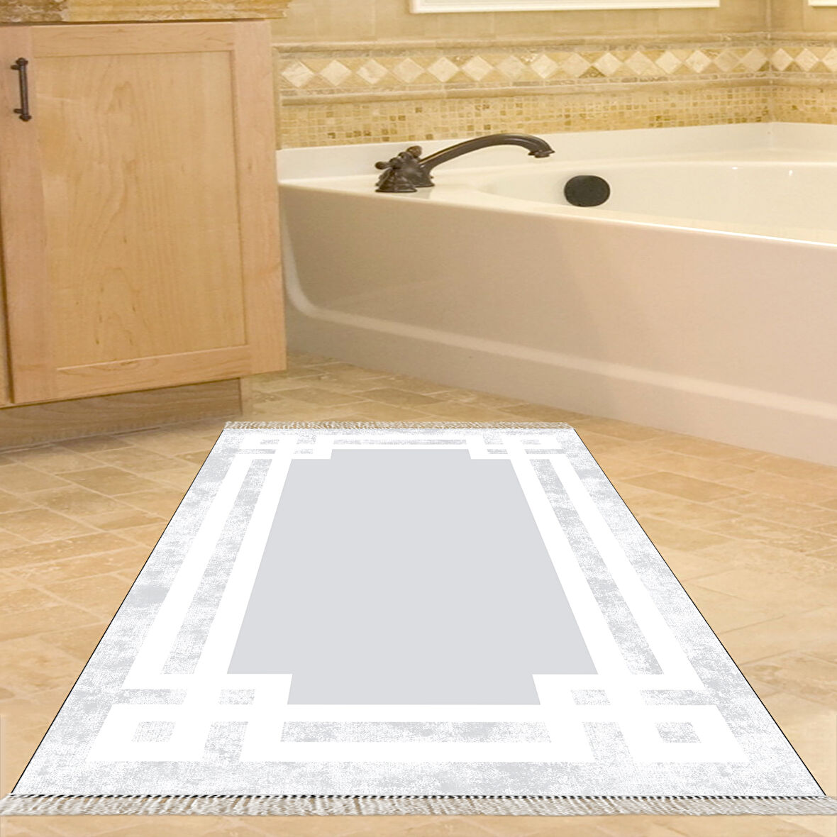 Eko Trend Djt Banyo Paspası Yıkanabilir Kaymaz Taban 657M Modern