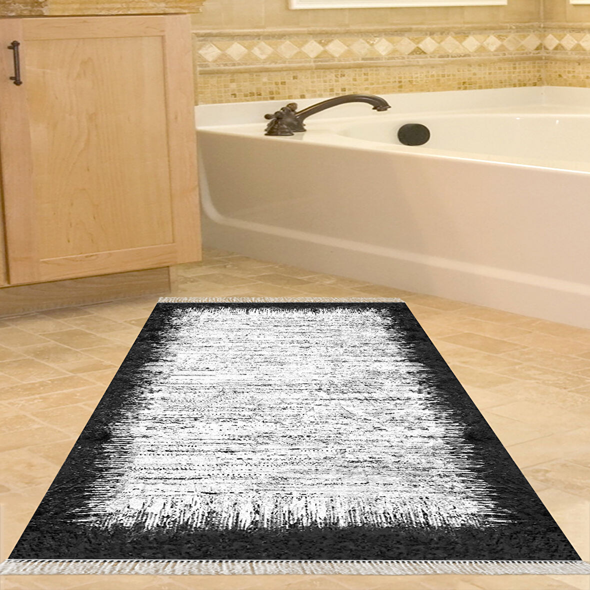 Eko Trend Djt Banyo Paspası Yıkanabilir Kaymaz Taban 1342 Modern