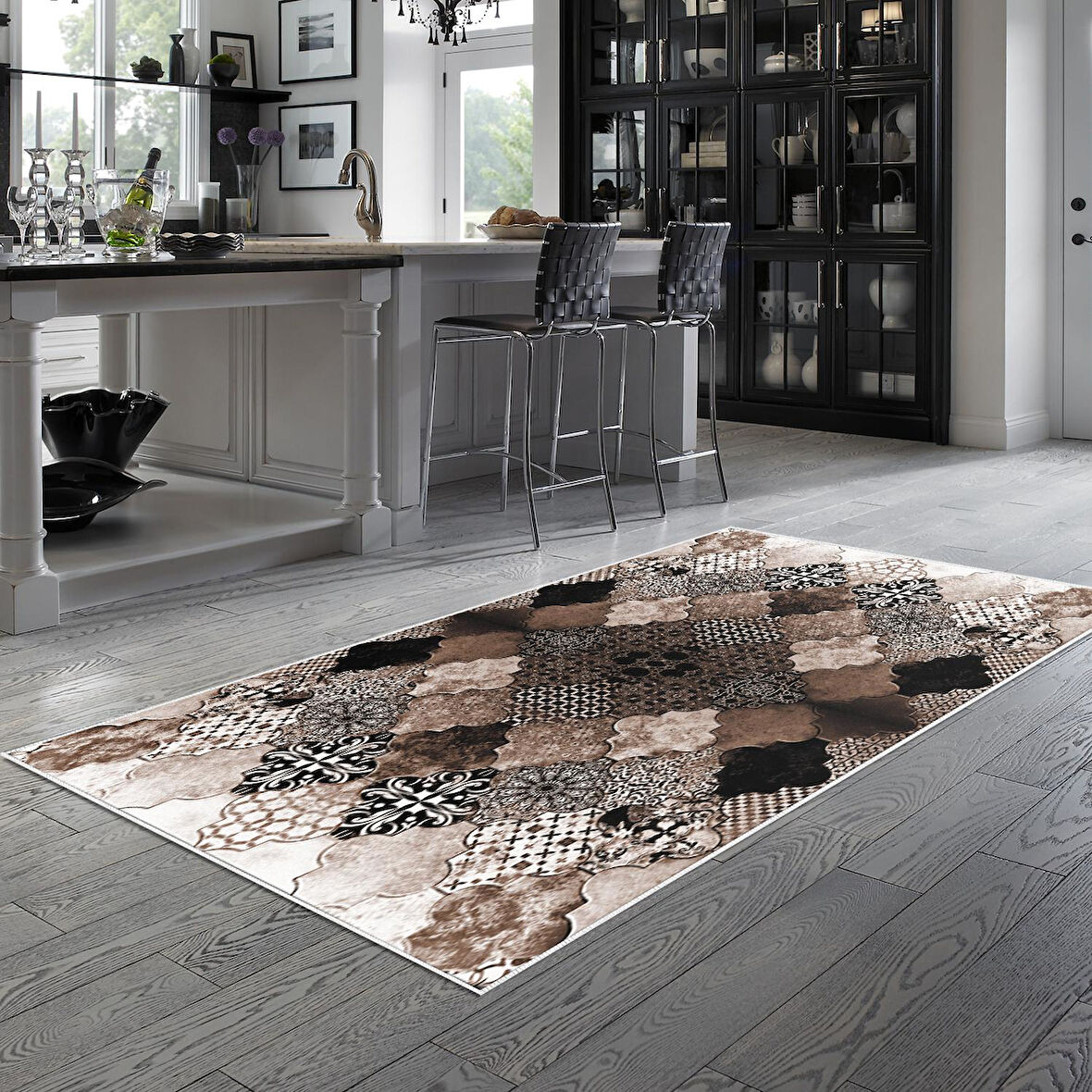 Alanur Trend Keçe Tabanlı Mutfak Halı Mu120