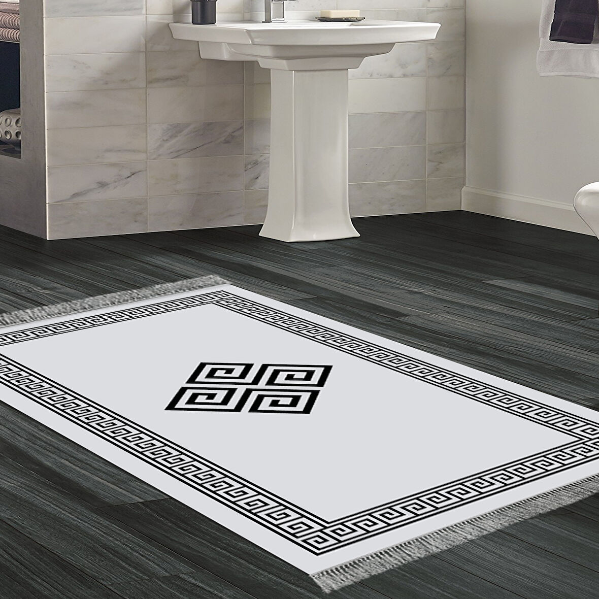Eko Trend Djt Banyo Paspası Yıkanabilir Kaymaz Taban 656M Modern