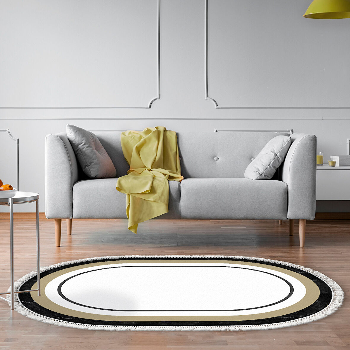 Eko Trend Djt Halı Yıkanabilir Kaymaz Taban 673M Oval Bordürlü