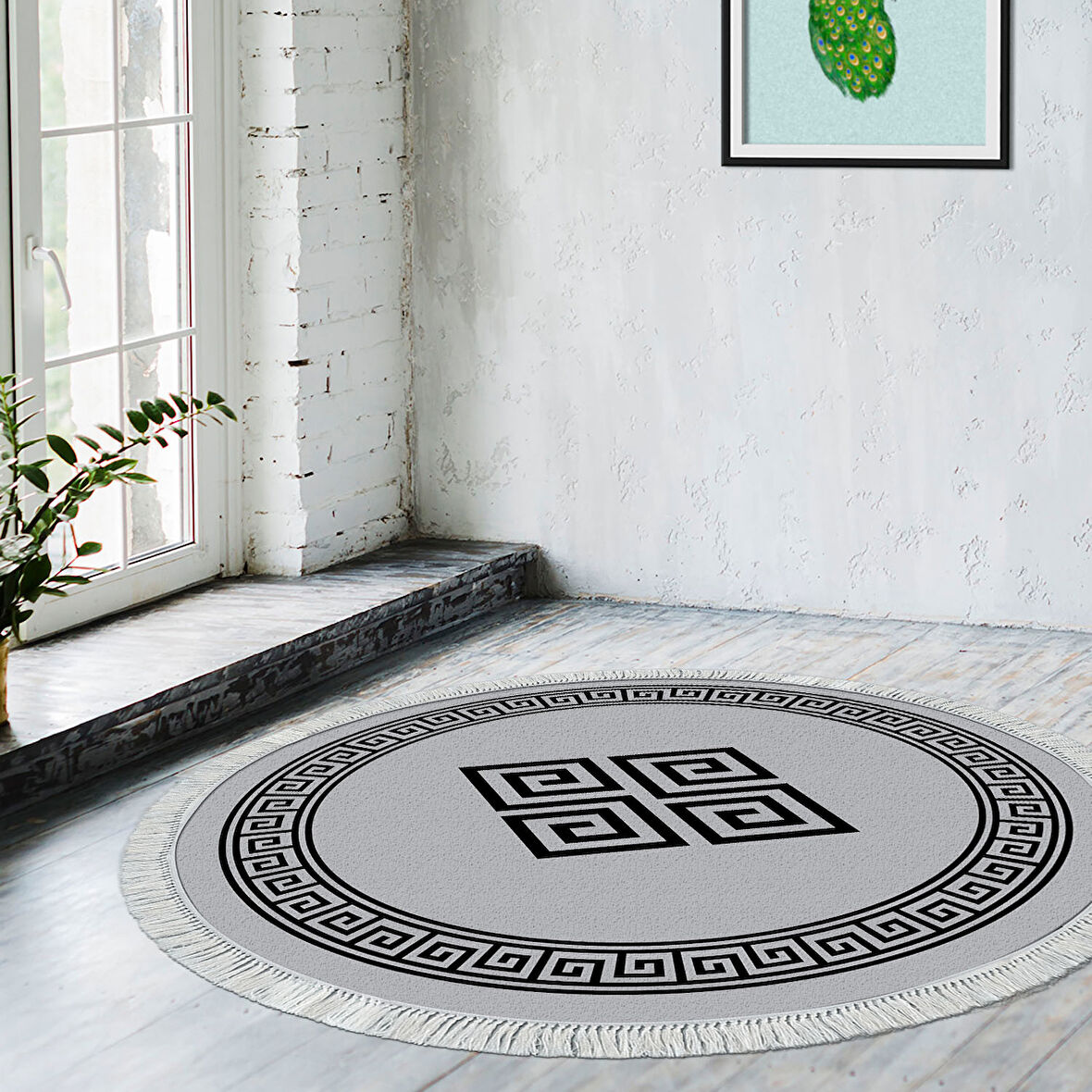 Eko Trend Djt Haı Yıkanabilir Kaymaz Taban 656M Yuvarlak Modern