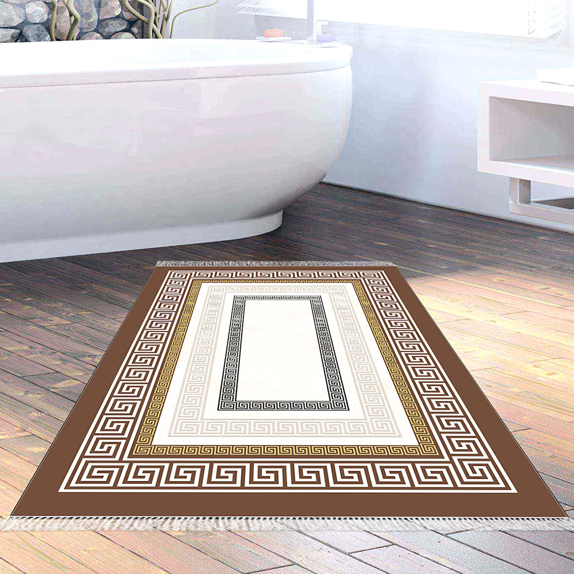 Eko Trend Djt Banyo Paspası Yıkanabilir Kaymaz Taban 675M Modern