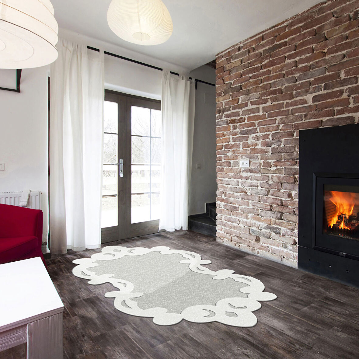 Gardenya Lazer Kesim Kaymaz Taban Dijital Baskı Halı St600Fg411Kr