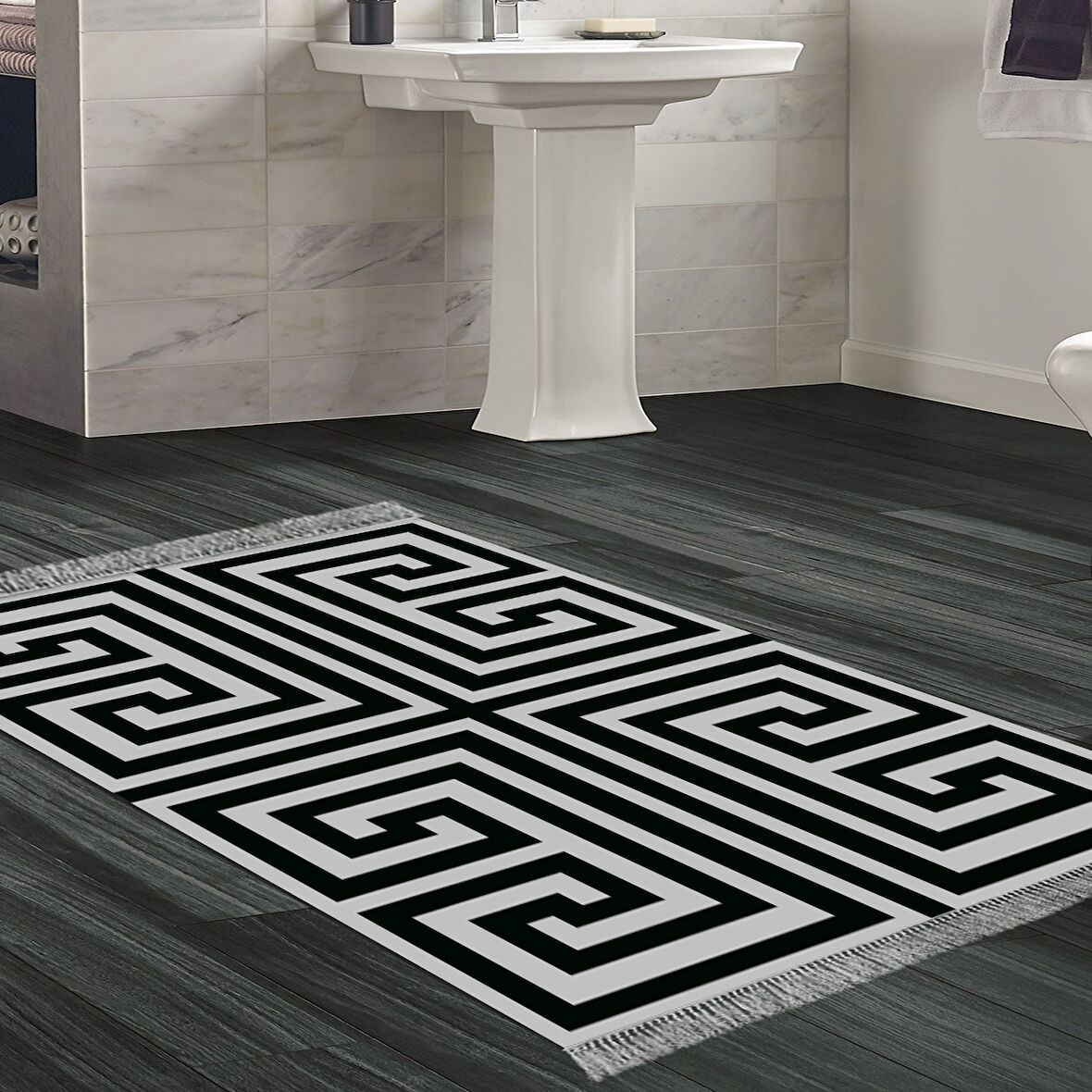 Eko Trend Djt Banyo Paspası Yıkanabilir Kaymaz Taban 768 Modern