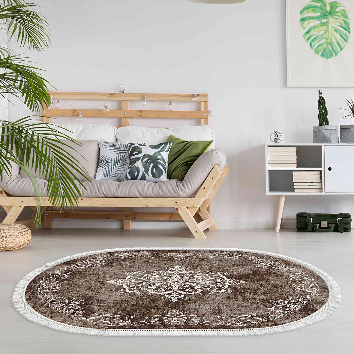 Eko Trend Djt Halı Yıkanabilir Kaymaz Taban 616 Oval Klasik