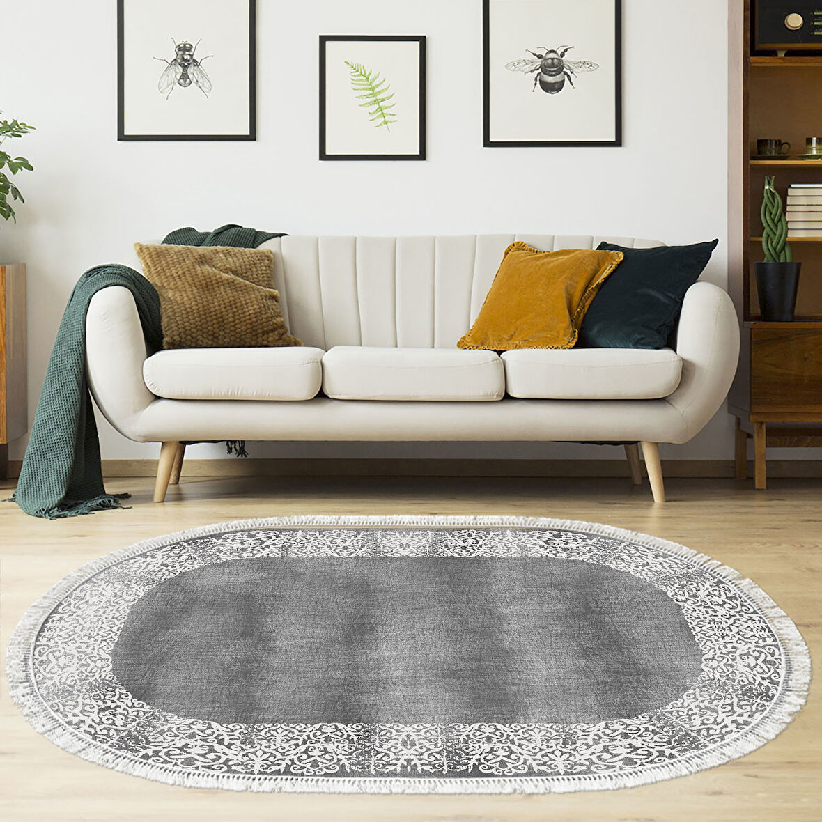 Eko Trend Djt Halı Yıkanabilir Kaymaz Taban 1460 Oval Modern