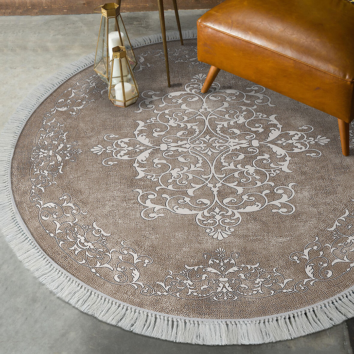 Eko Trend Djt Banyo Paspası Yıkanabilir Kaymaz Taban 616 Yuvarlak Klasik