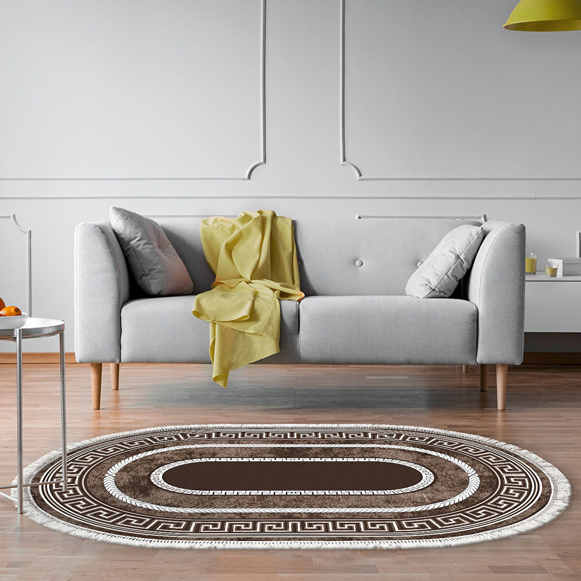 Eko Trend Djt Halı Yıkanabilir Kaymaz Taban 651M Oval Modern