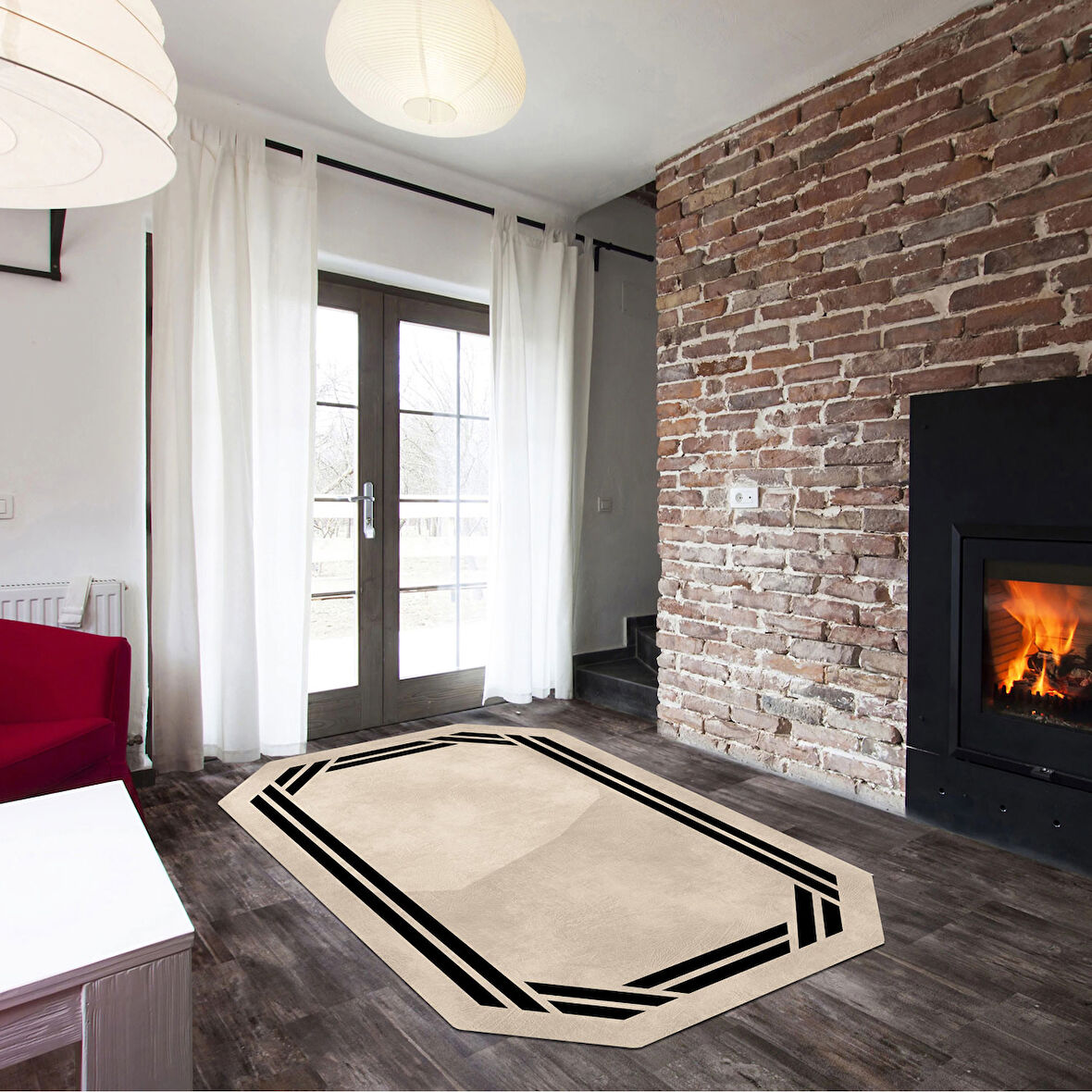 Gelincik Lazer Kesim Kaymaz Taban Dijital Baskı Halı St600208Bj