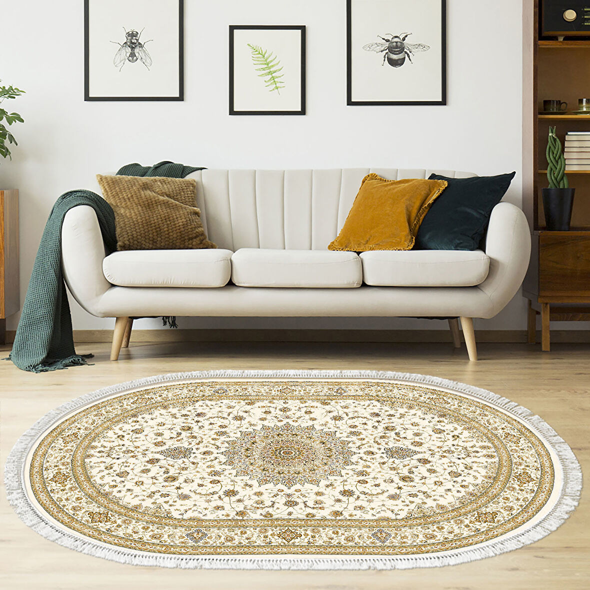 Eko Trend Djt Halı Yıkanabilir Kaymaz Taban P1360 Oval Osmanlı