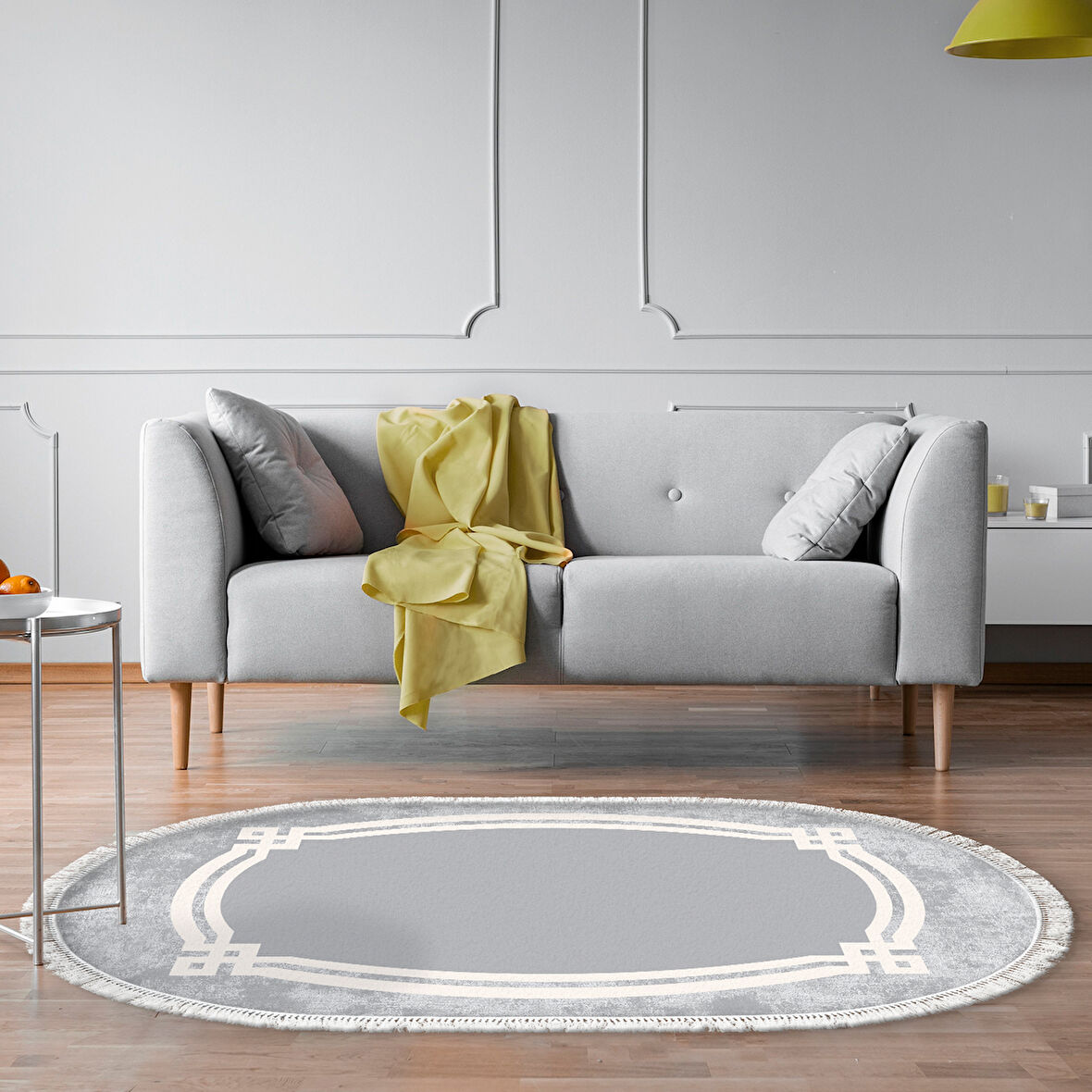 Eko Trend Djt Halı Yıkanabilir Kaymaz Taban 657M Oval Modern