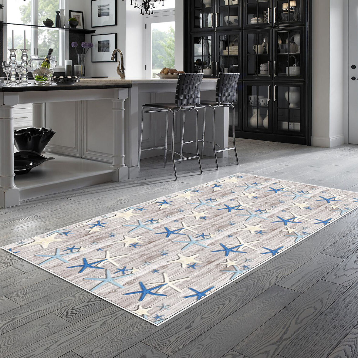 Alanur Trend Keçe Tabanlı Mutfak Halı Mu687