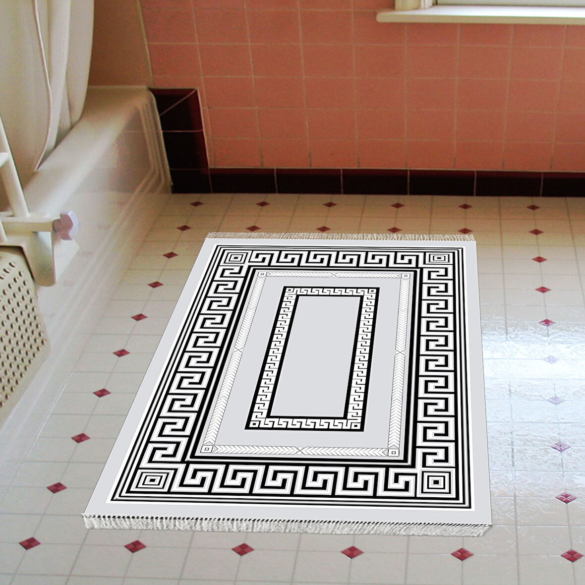 Eko Trend Djt Banyo Paspası Yıkanabilir Kaymaz Taban 651M Modern