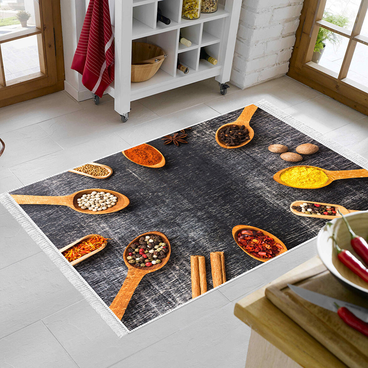 Eko Trend Djt Mutfak Halı Yıkanabilir Kaymaz Taban M12305