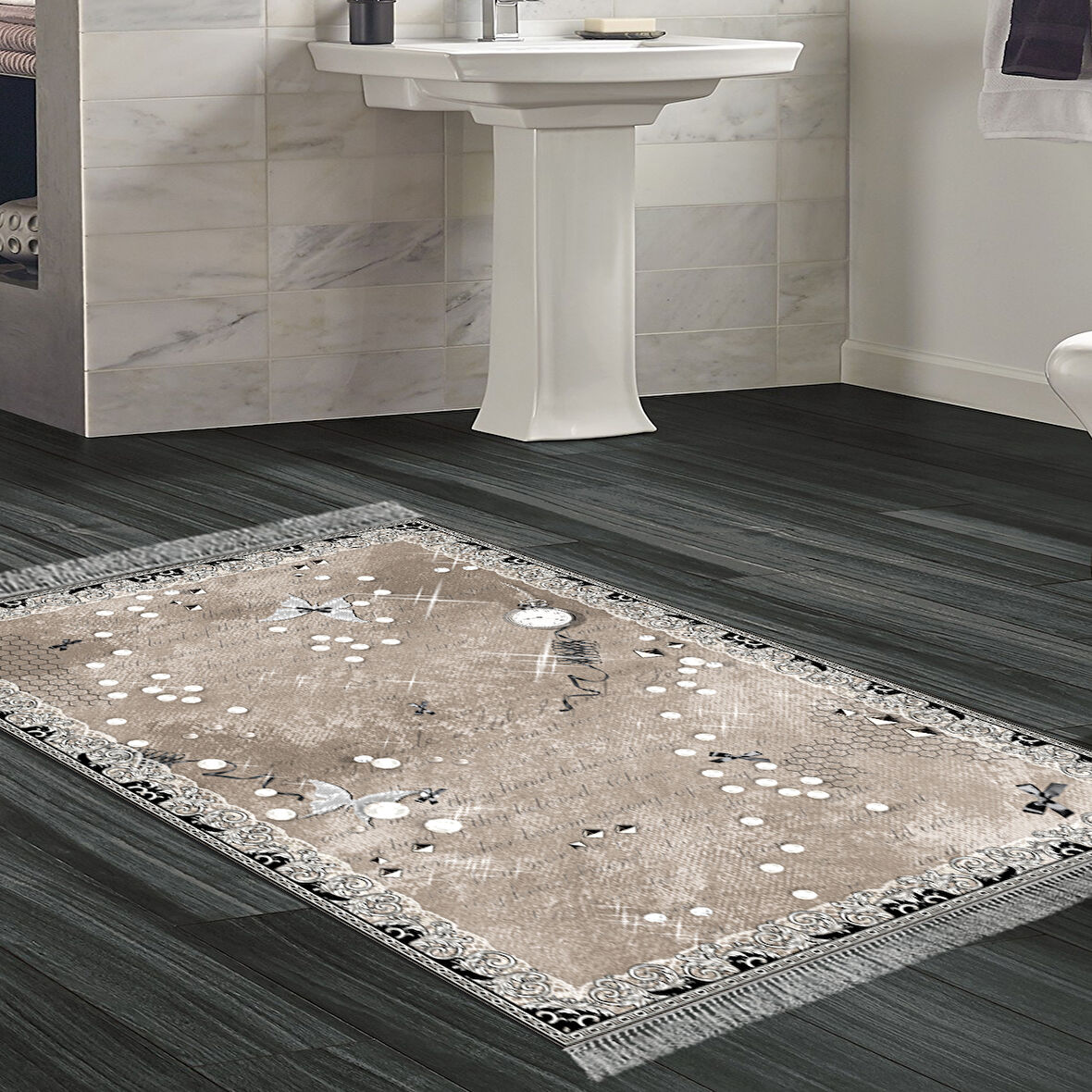 Eko Trend Djt Banyo Paspası Yıkanabilir Kaymaz Taban Mu118 Modern