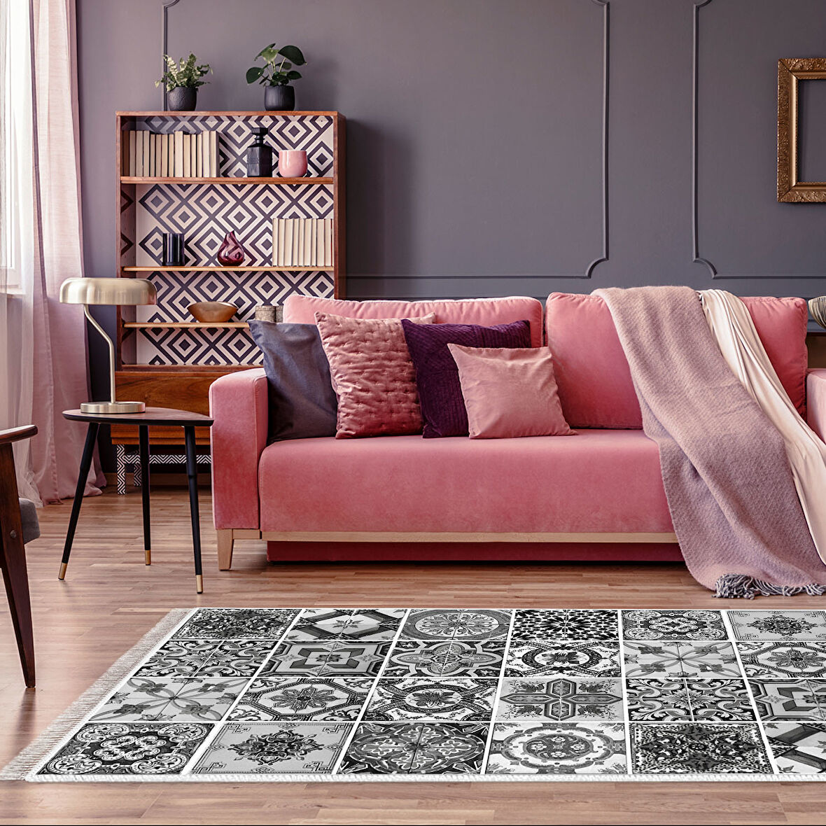 Eko Trend Djt Halı Yıkanabilir Kaymaz Taban Mu144 Patchwork