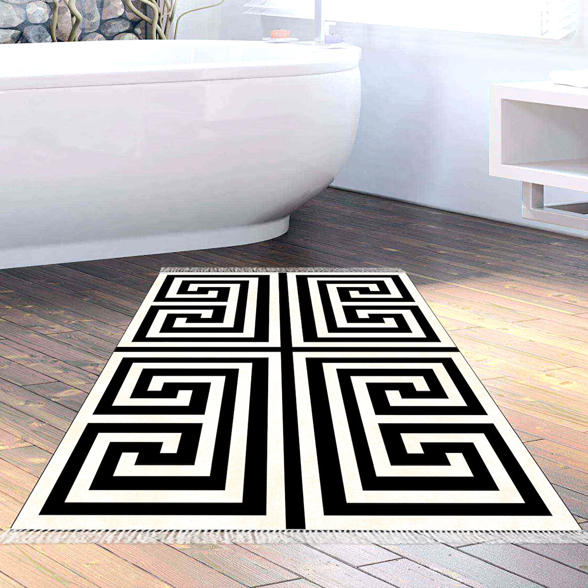 Eko Trend Djt Banyo Paspası Yıkanabilir Kaymaz Taban 658M Modern