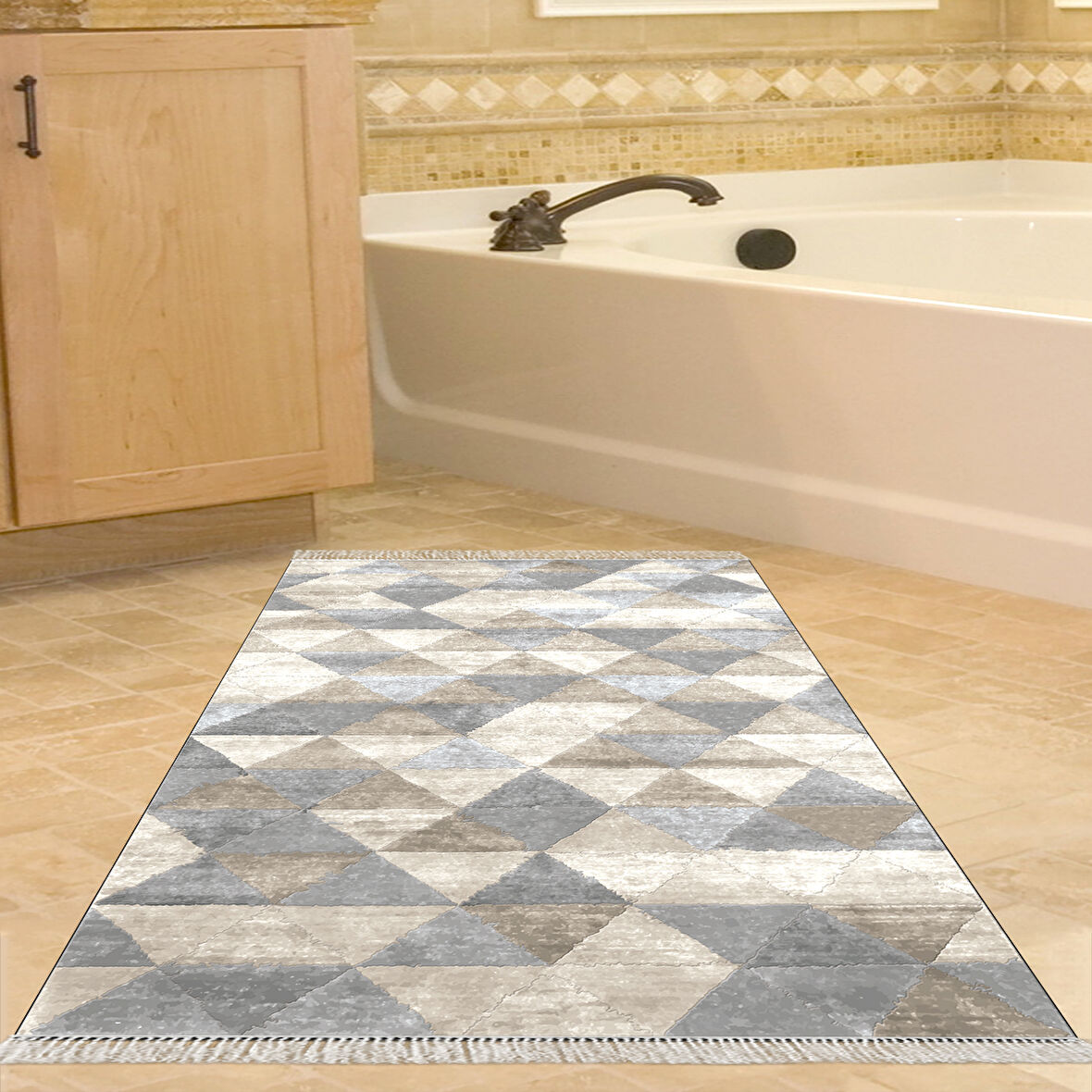 Eko Trend Djt Banyo Paspası Yıkanabilir Kaymaz Taban 661 İskandinav