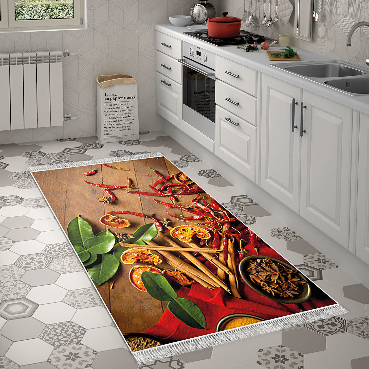 Eko Trend Djt Mutfak Halı Yıkanabilir Kaymaz Taban F5060