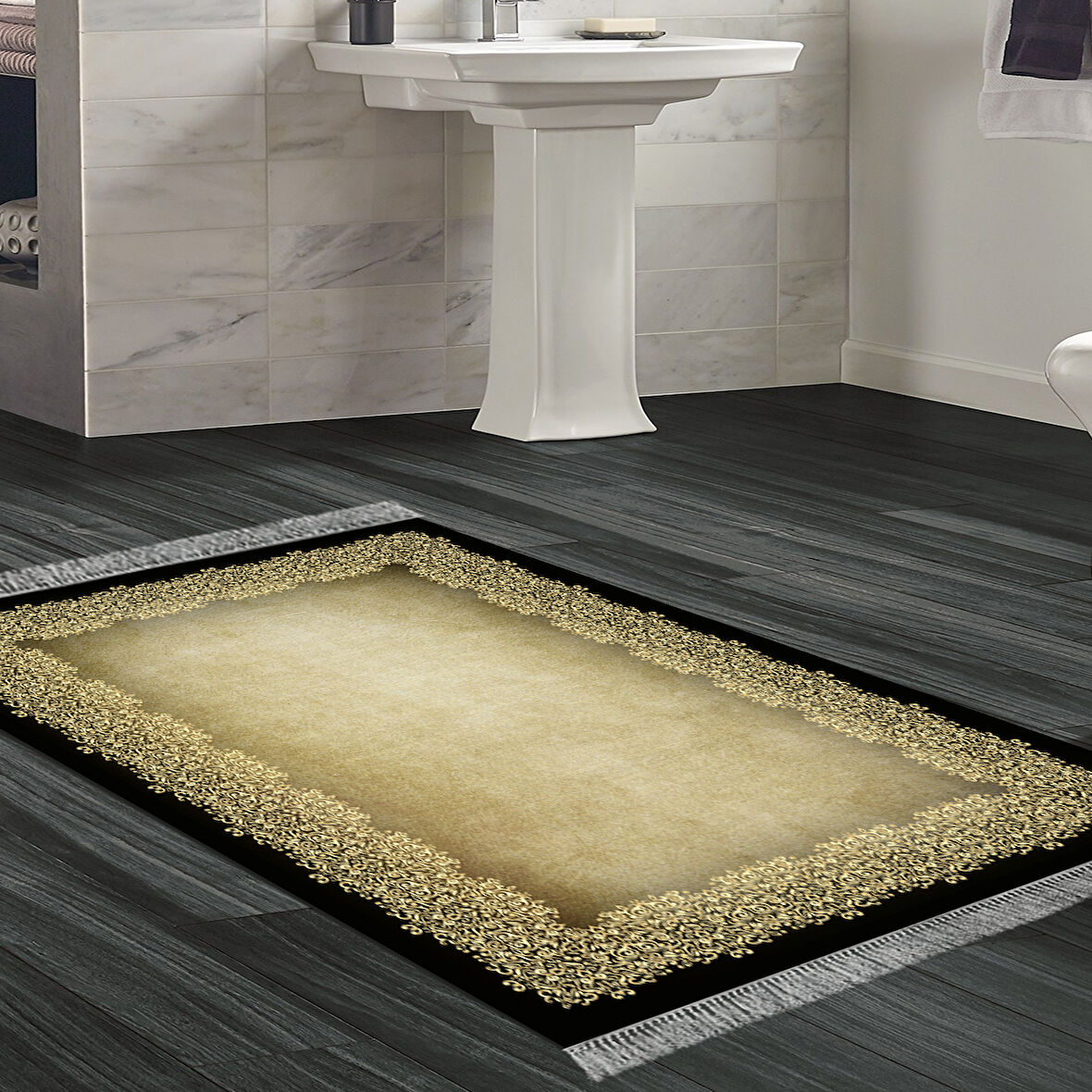 Eko Trend Djt Banyo Paspası Yıkanabilir Kaymaz Taban 1674 Modern