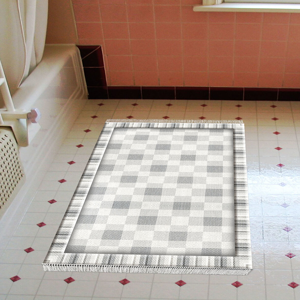 Eko Trend Djt Banyo Paspası Yıkanabilir Kaymaz Taban 1913 Modern