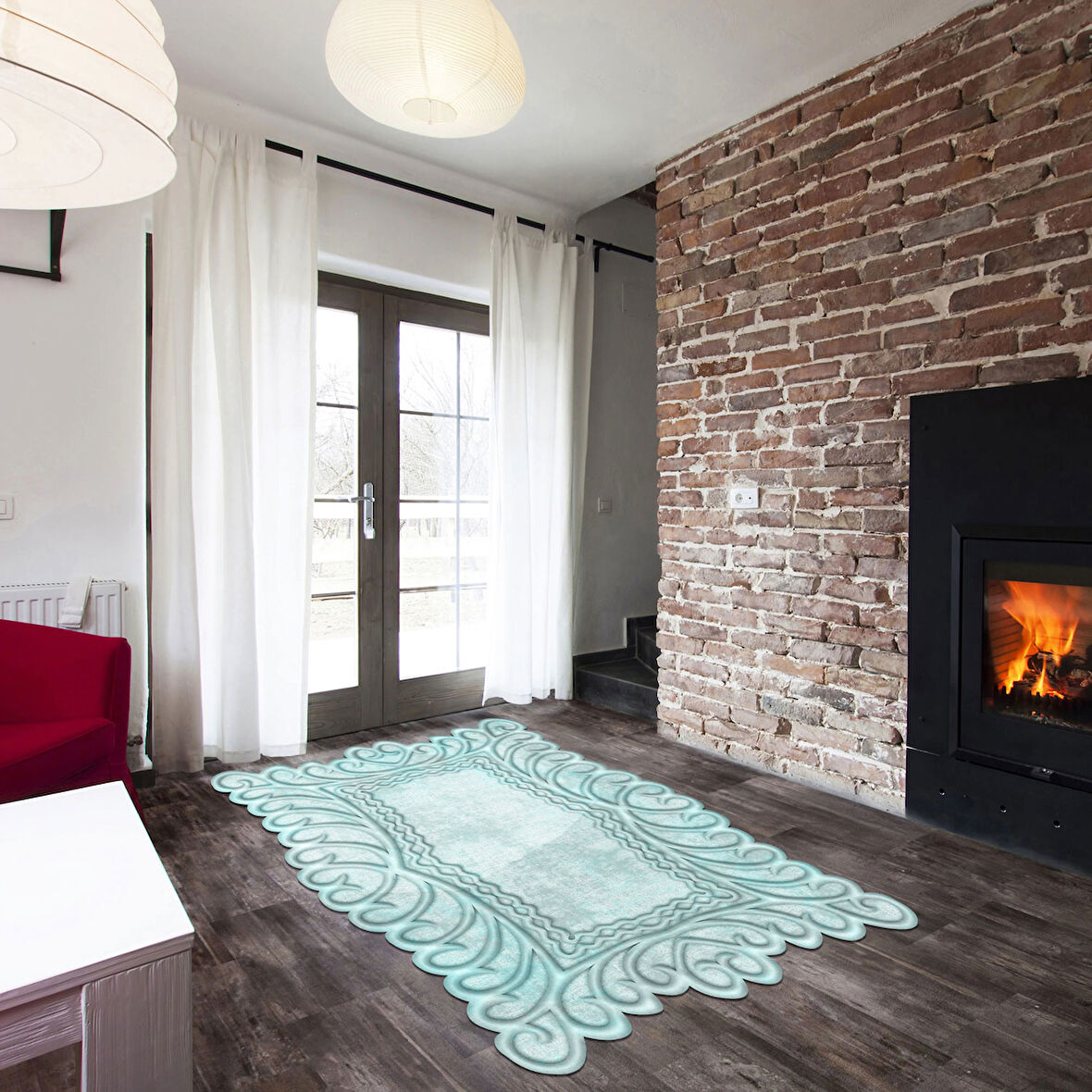 Yıldız Lazer Kesim Kaymaz Taban Dijital Baskı Halı St600161Pu