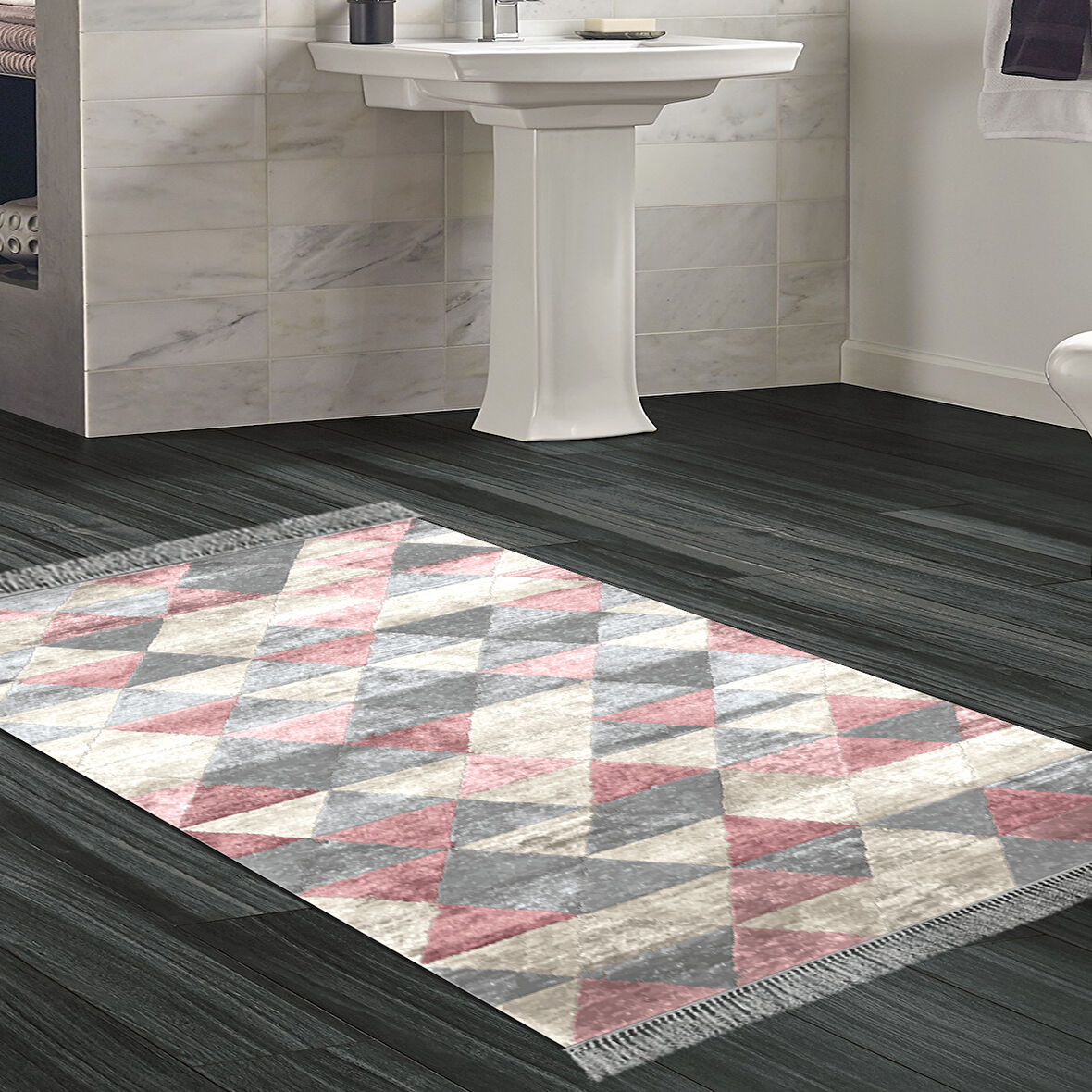 Eko Trend Djt Banyo Paspası Yıkanabilir Kaymaz Taban 661 İskandinav