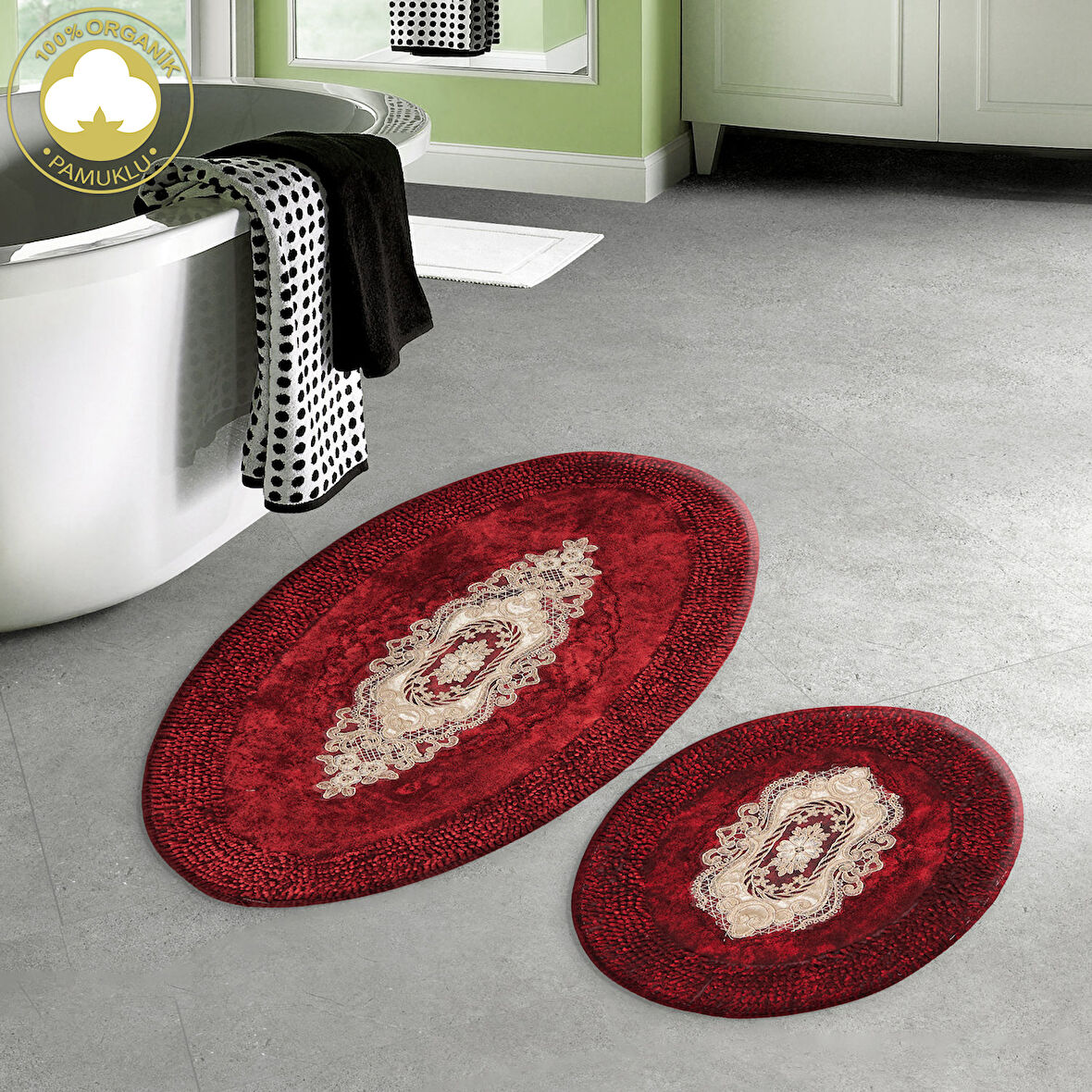 Crown Aplikli Oval Klozet Takımı Eskitme